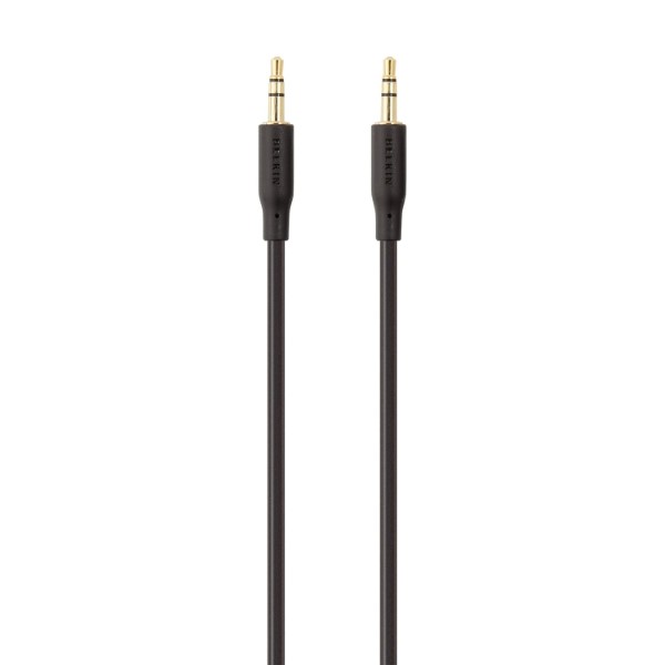 Belkin Aux Cable 2 Meter Cable Gold Plated, Black