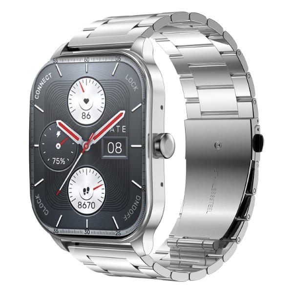 Amazfit Pop 3S Smart Watch Metallic Sliver