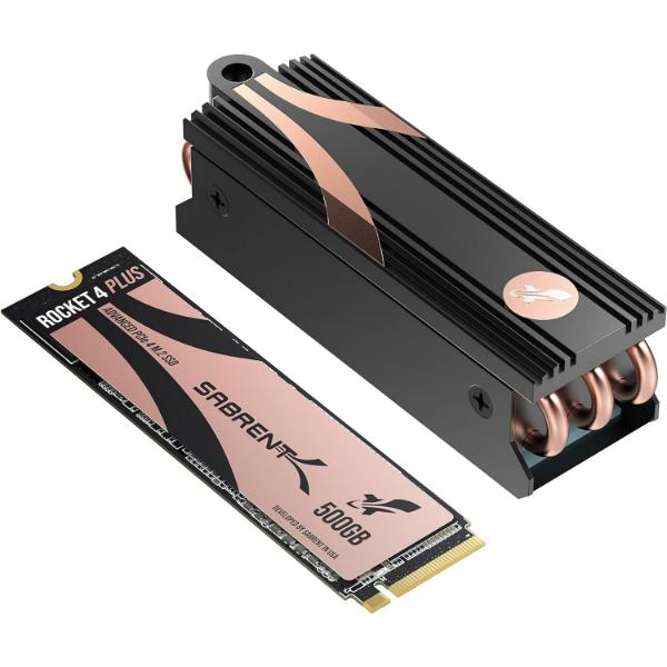 Sabrent 500GB Rocket 4 Plus PCIe 4.0 SSD with Heatsink