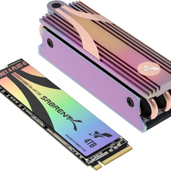 SABRENT Rocket 4 Plus-G with Heatsink 4TB Advanced Gaming M.2 PCIe NVMe SSD