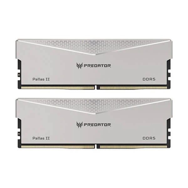 Acer Predator Pallas II Series 32GB (16GBx2) DDR5 6000MHz CL30 Desktop Ram (Silver)