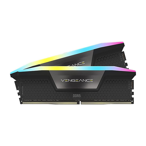 Corsair VENGEANCE RGB 96GB (2x48GB) DDR5 DRAM 6400MHz CL32 RAM Kit (Black)