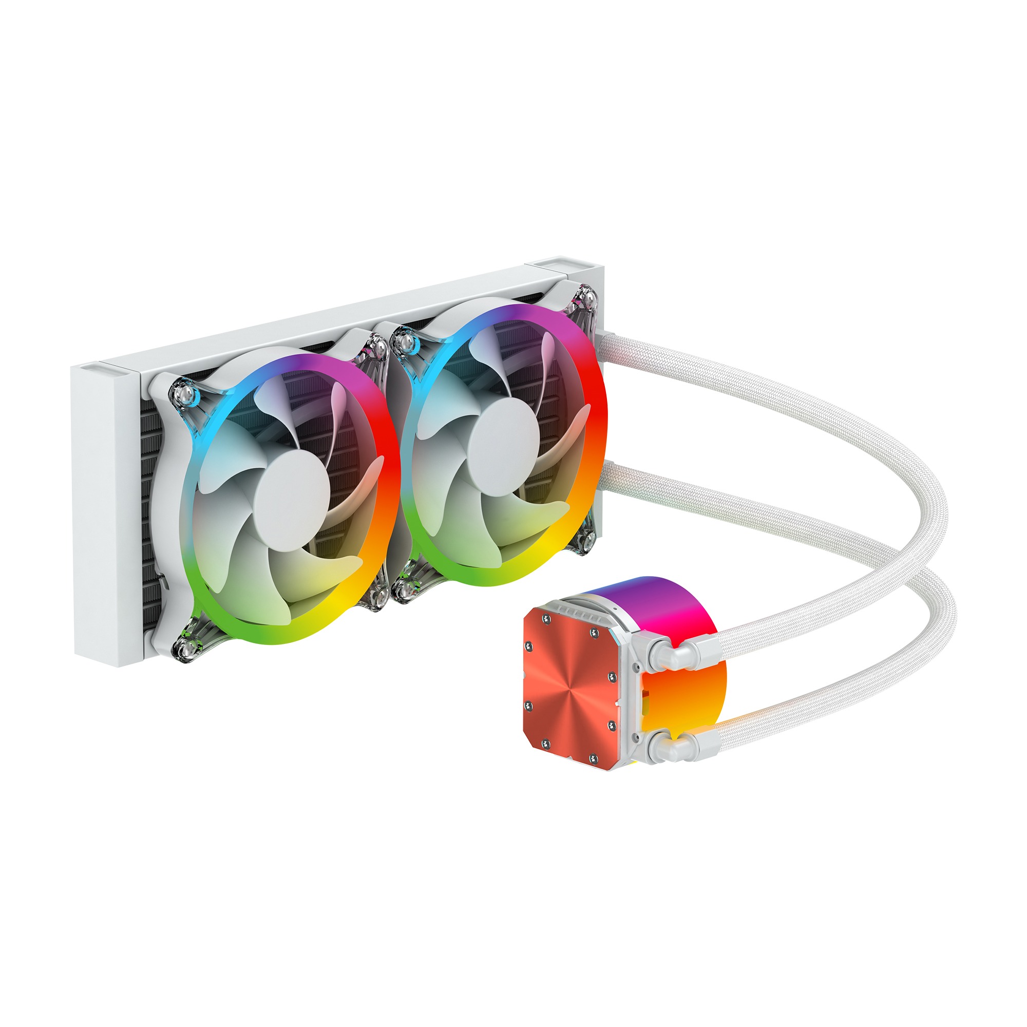 Ant Esports ICE Chroma 240 ARGB 240mm ARGB Liquid Cooler I AIO – White