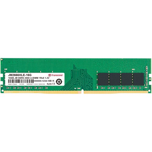 Transcend 16GB (1 X 16GB) DDR4 JetRam 2666 MHz CL19 1Rx8 Desktop RAM