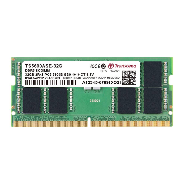 Buy Transcend 32GB (1 X 32GB) DDR5 5600MHz CL46 1.1V SO-DIMM RAM