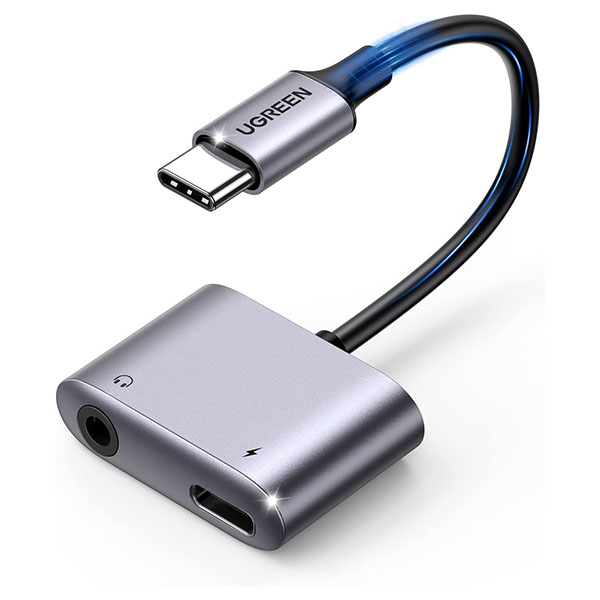 UGREEN USB C to 3.5mm Headphone and Charger Adapter 2 in 1 Type C to Aux Audio Jack with PD 60W Fast Charging Dongle for Headphone Earbud Compatible with Samsung S24/23 Ultra iPad Pro Air