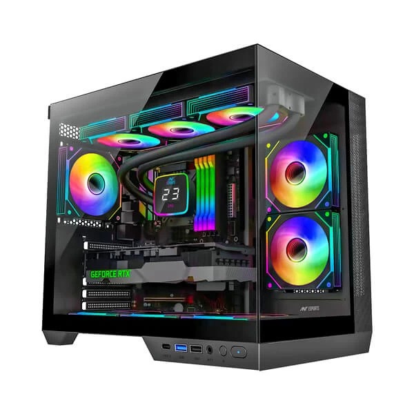 Ant Esports Crystal X4 ARGB Dual-Chamber Gaming Cabinet