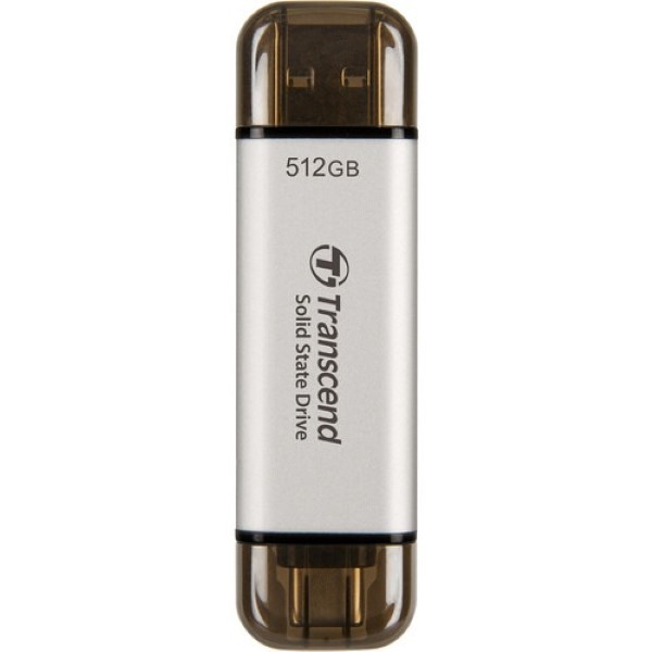 Transcend 310C 512GB USB C Portable SSD (Silver)