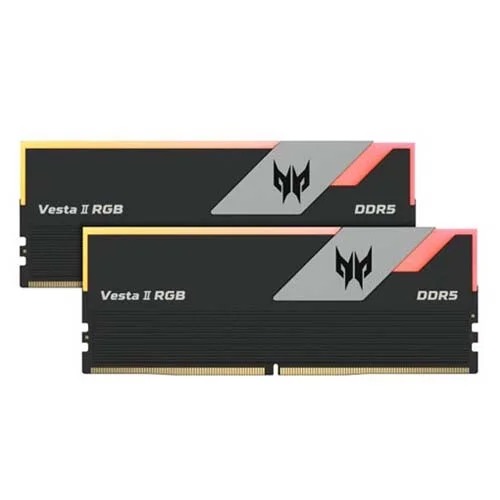 Acer Predator Vesta II RGB 32GB (16GBx2) 7200MHz DDR5 CL34 RAM Memory (Black) (BL.9BWWR.363)