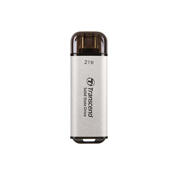 Transcend 300C 2TB USB C Portable External SSD (Silver)