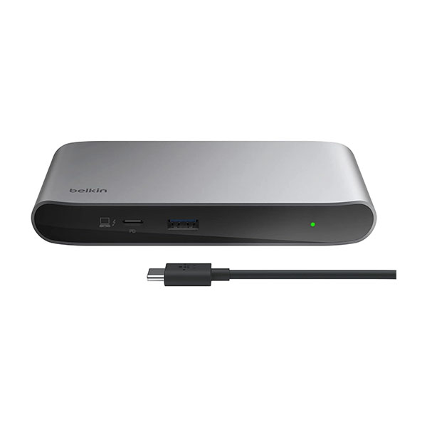 Belkin INC013qcSGY 5-in-1 Thunderbolt 4 Docking Station 40Gbps Data Transfer 96W PD Support Dual 4K/60Hz Single 8K/30Hz 150W Power Supply Unit & TB4 Cable (0.8m)