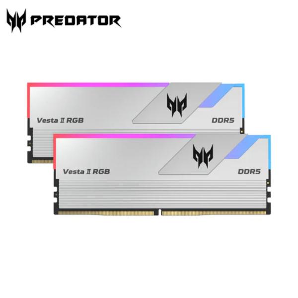 Acer Predator Vesta II 64GB (32GBx2) DDR5 6000MHz CL30 Desktop RAM (Silver)