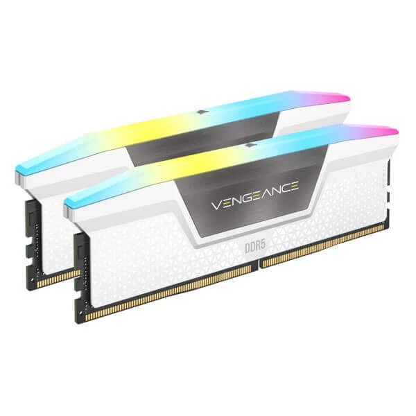 Corsair Vengeance RGB 32GB (16GBx2) DDR5 6400MHz CL36 Ram (White)
