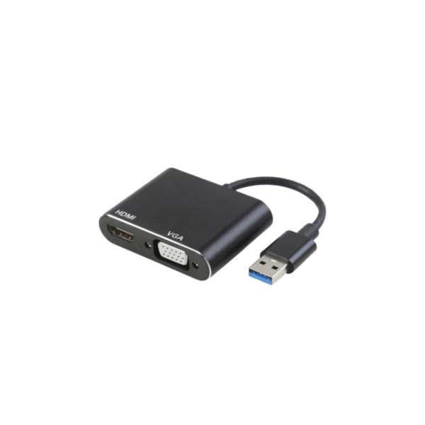 Coconut USB 3.0 to HDMI / VGA Converter, 4K Resolution 4K Ultra HD resolution, Strong Metal Enclosure, True USB 3.0, High Quality Chipset
