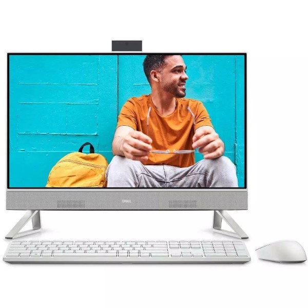 Dell Inspiron 5415 AiO Desktop – 23.8 inch FHD Display, Ryzen 5 7530U, 8GB DDR4 RAM, 512GB SSD White