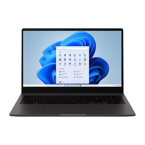 Samsung Galaxy Book 2 Intel 12th Gen core i5 39.6cm (15.6") FHD LED Thin & Light Laptop (8 GB/256 GB SSD/Windows 11/MS Office/Backlit Keyboard/Finger Print Reader/Graphite/1.57Kg), NP750XED-KB1IN