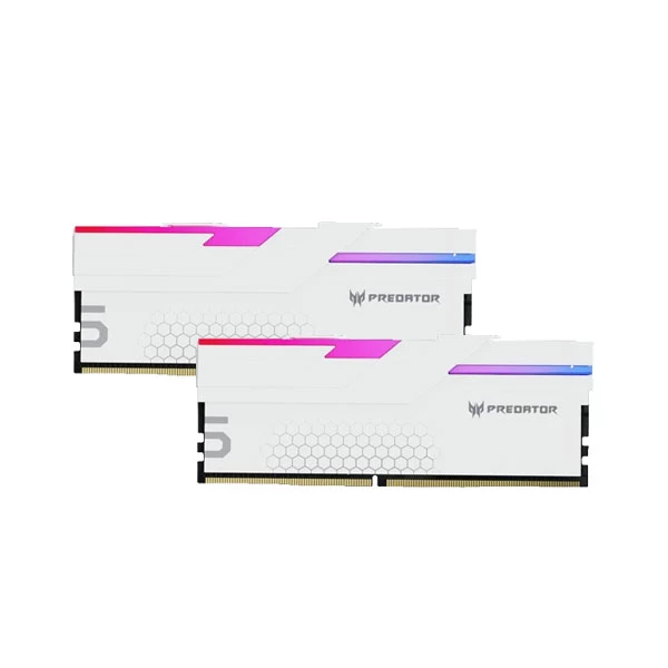 Acer Predator Hermes RGB Series 48GB (24GBx2) DDR5 7200MHz CL36 Desktop Ram (White) (BL.9BWWR.447)