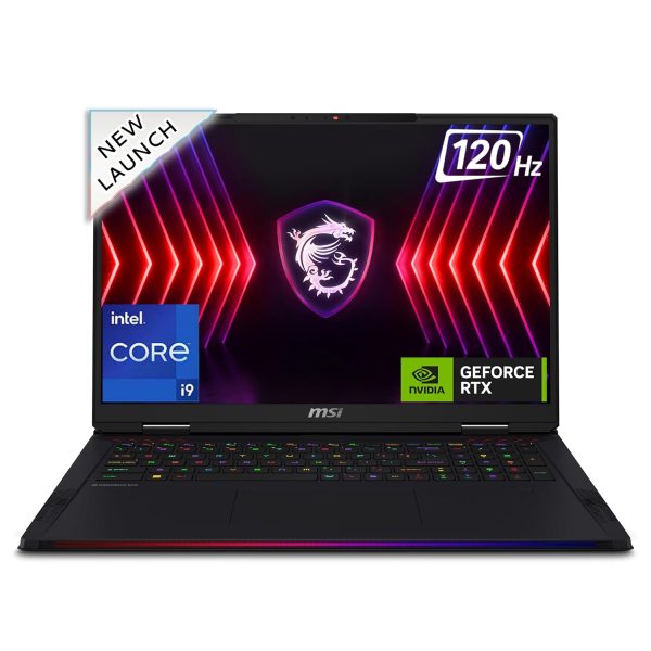 MSI Raider 18 HX, Intel 14th Gen. i9-14900HX, 46CM UHD+ MiniLED 120Hz Gaming Laptop (64GB/2TB NVMe SSD/Windows 11 Home/NVIDIA GeForce RTX 4090, GDDR6 16GB/Core Black/3.6Kg), A14VIG-253IN