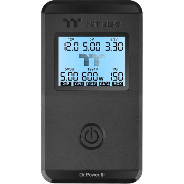 Thermaltake Dr. Power III ATX Power Supply Tester/Support up to ATX12V v3.1 with PCIe 12+4pin Connector/Voltage Output for +12V, +5V, +3.3V, and +5Vsb