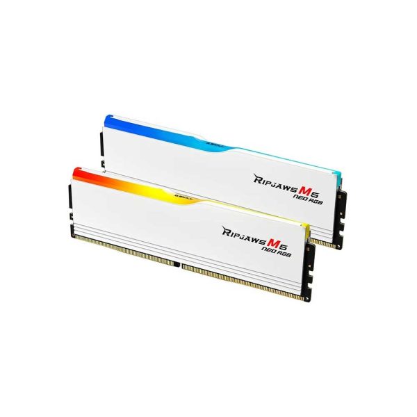 GSkill Ripjaws M5 Neo RGB 32Gb (16Gbx2) DDR5 6000Mhz CL36 Desktop Ram (Matte White)