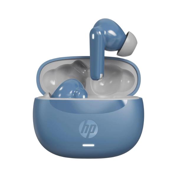HP H150 Wireless in-Ear Earbuds, Bluetooth Connectivity, Digital Active Noise Cancelation, 7 Hours of Playtime, Fingerprint Touch, Ipx3 Water-Resistant Design, 1-Year Limited Warranty, Blue