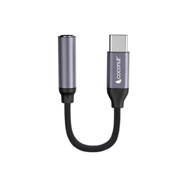 coconut AC01 USB Type C to 3.5mm Adapter Plug & Play, Aluminium Body, High Quality Audio Transmission