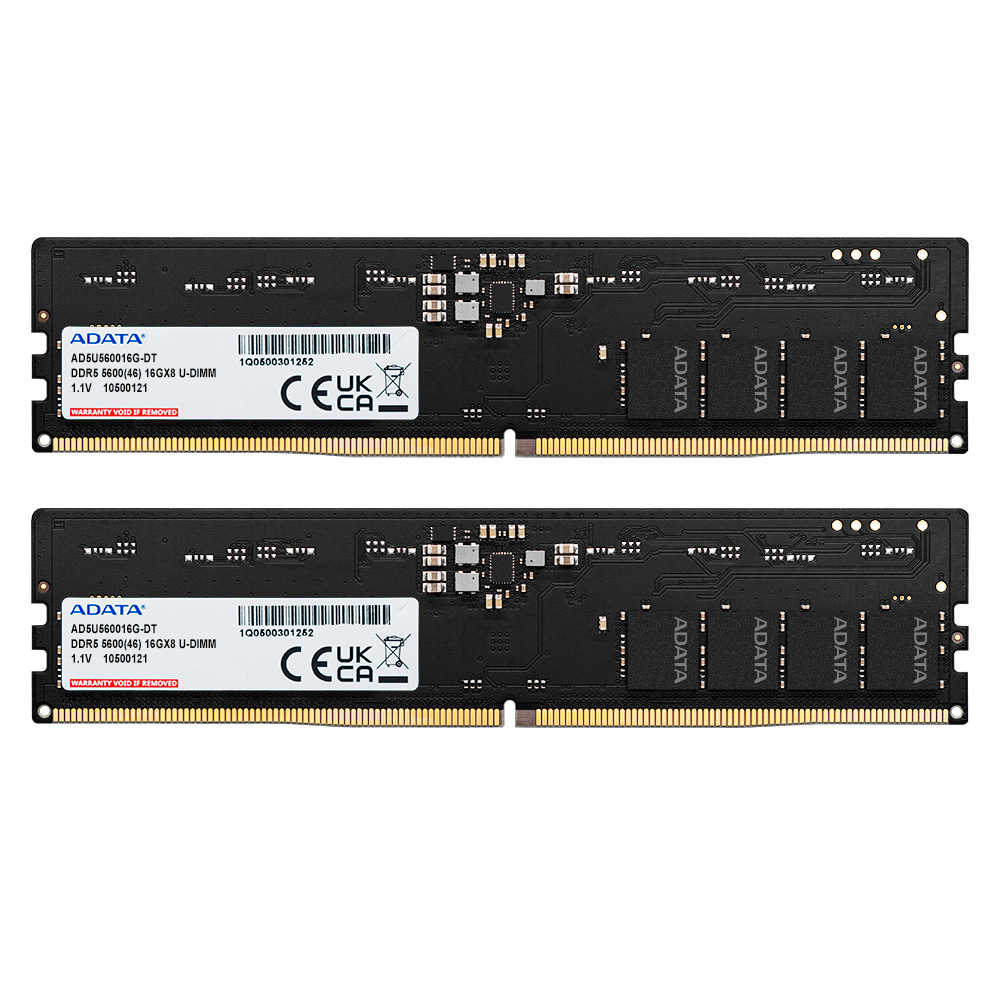 ADATA U-DIMM 32GB (2 x 16 GB) DDR5 5600MHz CL46 ECC Ram memory module