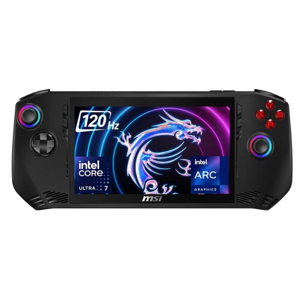 MSI Claw, Intel 1st Gen. Ultra 7 155H,Built-in AI, 18CM FHD 120Hz Handheld Gaming Console(16GB/512GB NVMe SSD/Windows 11 Home/Intel Arc/Black/675g), A1M-218IN