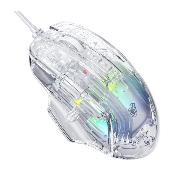 AULA S80 Transparent RGB Optical Gaming Mouse