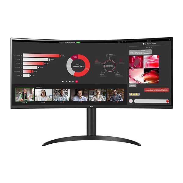 LG 34WR55QC-B 34" Curved UltraWide WQHD HDR 10 100Hz Monitor (Black)