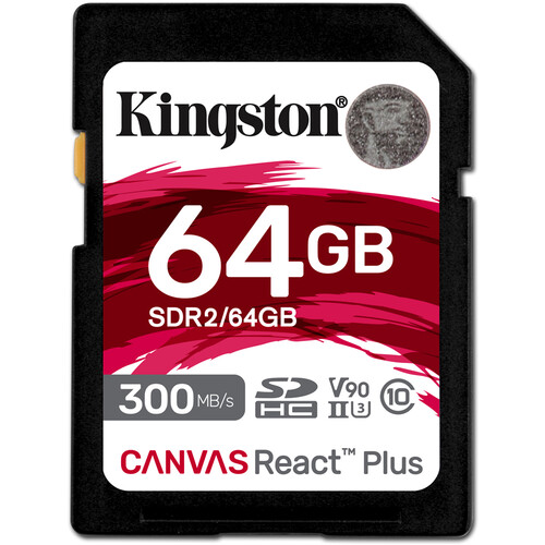 Kingston 64GB Canvas React Plus UHS-II SDXC Memory Card52