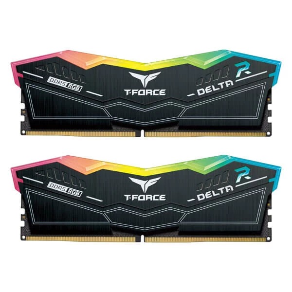 TeamGroup T-Force Delta RGB 32GB (16GBx2) DDR5 5600MHz CL32 Ram (Black)