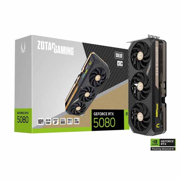 Zotac Gaming GeForce RTX 5080 Solid OC 16GB GDDR7 Graphic Card