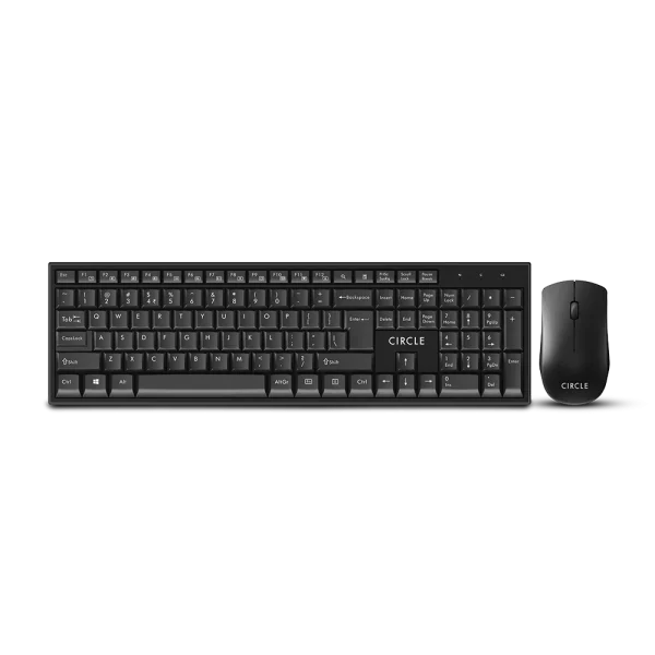 Circle Rover A8 Wireless Keyboard & Mouse Combo - Black