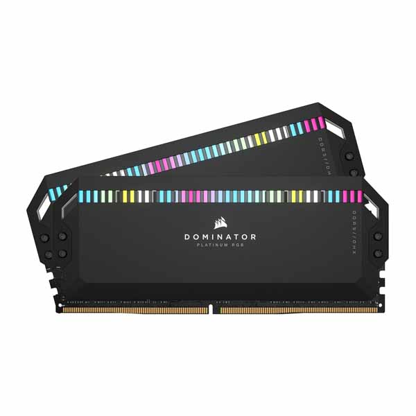 CORSAIR DOMINATOR PLATINUM RGB 64GB (2x32GB) DDR5 6000MHz CL30 Memory (Black)