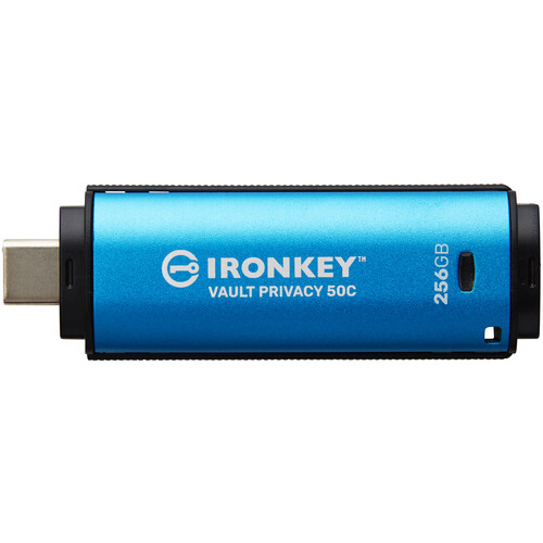 Kingston IronKey 256GB Vault Privacy 50 Series USB-C Flash Drive (Blue)