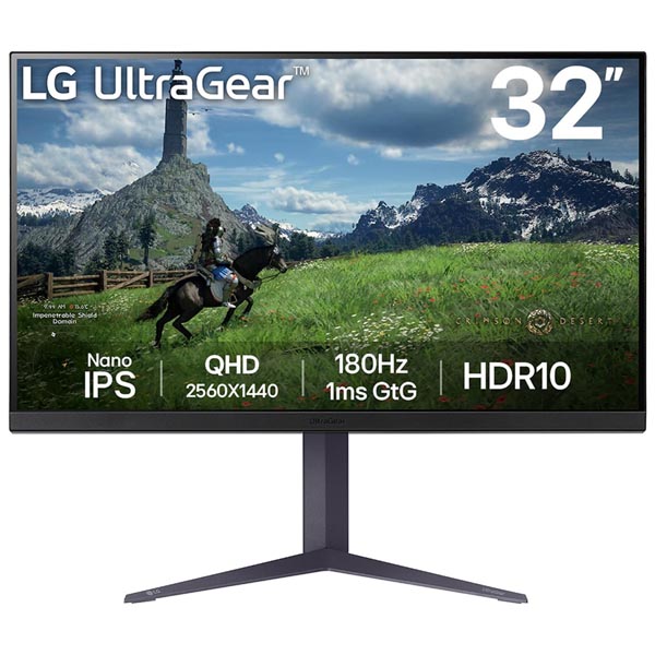 LG 32GS85Q-B 32 Inch QHD (2560x1440) Nano IPS Ultragear Gaming Monitor (Black)