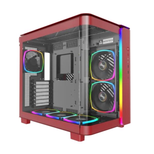 Montech King 95 Pro ARGB (ATX) Mid Tower Cabinet (Red)