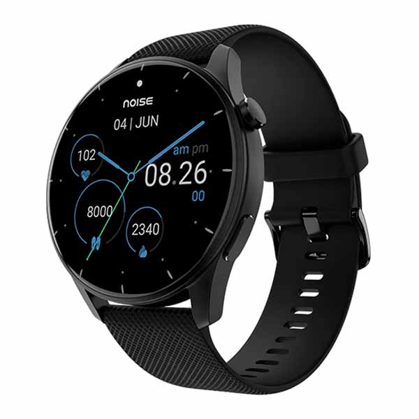 Noise Fit Crew 1.38" Display Metallic Finish Smartwatch (Jet Black)