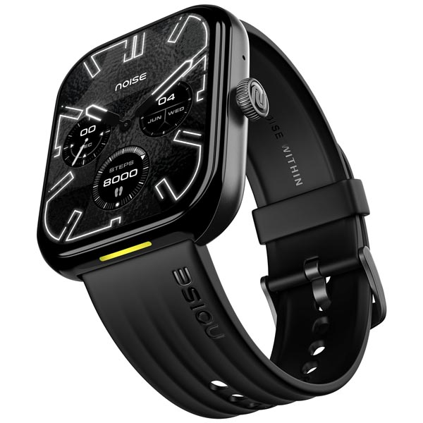 Noise Ultra 3 Luminary 1.96" AMOLED Display Premium Metallic Dial Smartwatch (Jet Black)