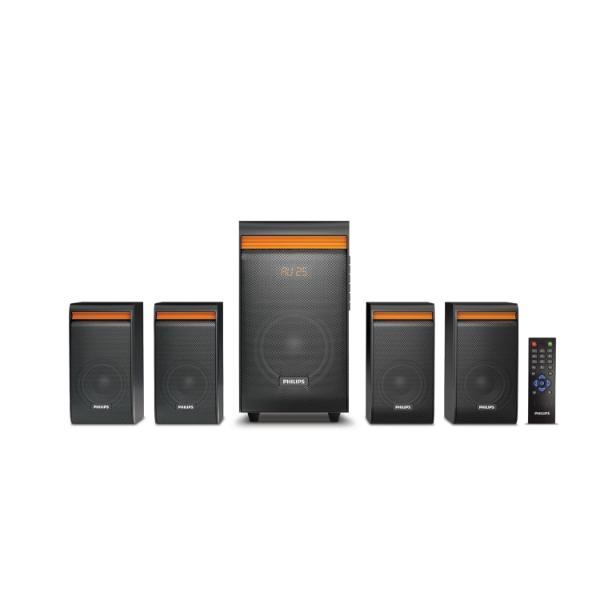 Philips Audio Spa8140B/94 40 W 4.1 Channel Wireless, USB, Bluetooth Multimedia Speaker System, Black