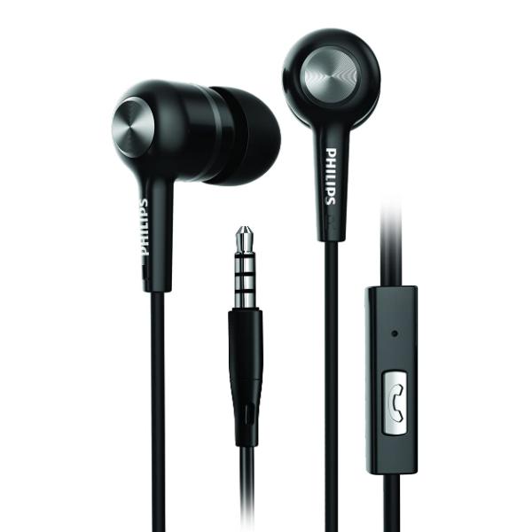 Philips SHE1505 Wired in Ear Earphones with Mic (Black)