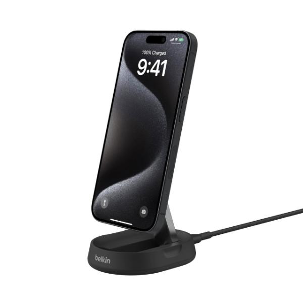 Belkin BoostCharge Pro Convertible Magnetic Wireless Charging Stand with Qi2 15W (Black)