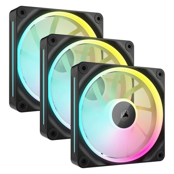 Corsair iCUE LINK LX120 RGB Triple 120mm PWM Fan Starter Kit (Black)