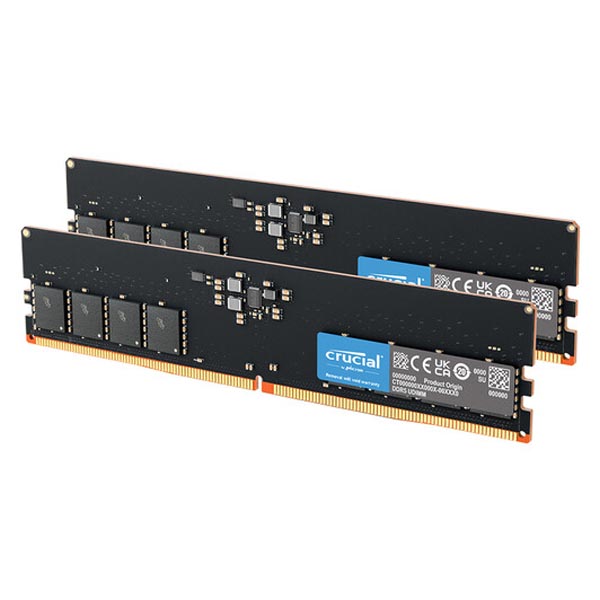 Crucial 16GB (2x8GB) DDR5 5600 MHz CL46 UDIMM Desktop Memory Kit