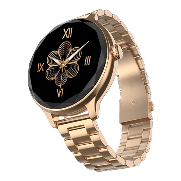 Noise NoiseFit Grace Women's Collection 1.1 AMOLED Display with Diamond Cut Metal Dial Smartwatch (Rose Gold)