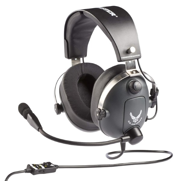 THRUSTMASTER T.Flight Gaming Headset U.S. Airforce Edition Wired Gaming Over Ear Headphones - Grey