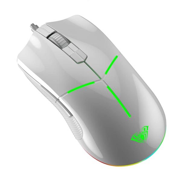 AULA F820 Gaming Wired Mouse with 8 Key (White)