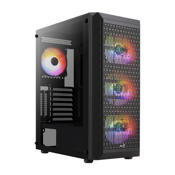 Aerocool Beam V2 ATX Mid Tower WITH 4 FRGB FAN Cabinet (Black)