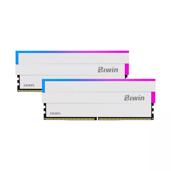 Biwin White Opal DW100 DDR5 RGB RAM 32GB (16GBx2) 6000MHz CL30